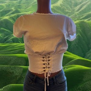 White Corset Top, Dress it Up or Down!🥥